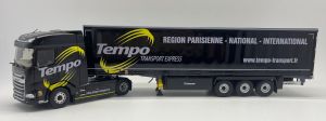 ELI118373 - DAF XG 4x2 avec remorque tautliner 3 Essieux - Transport TEMPO
