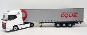 ELI118452 - DAF XG 4x2 avec remorque bâchée 3 Essieux Transports  COUE