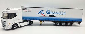 ELI118664 - DAF XG 4x2 avec remorque bâchée 3 Essieux transports GRANGER