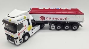 ELI118709 - RENAULT T 480 4x2 avec benne TP 3 Essieux TDB DU BACQUE