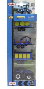 MST12563-A - Set NEW HOLLAND T7.185 HD avec 3 remorques