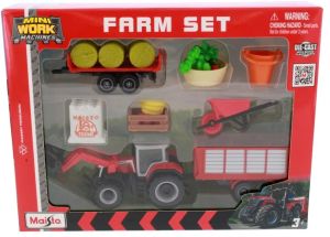 MST12564-A - Set MASSEY FERGUSON 8S.265 avec chargeur - remorque - plateau à paille et accessoires