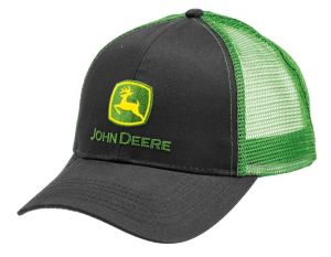 MC13080277BK - Casquette avec filet arrière JOHN DEERE Noir et verte