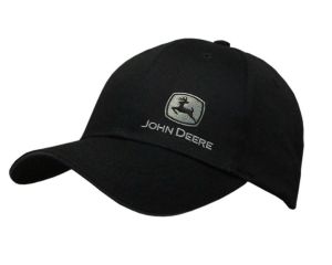 MC13080428BK - Casquette noire avec marque JOHN DEERE