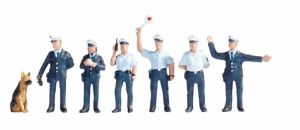 NOC15091 - 6 Policiers en uniforme bleu