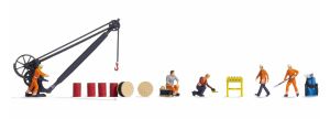 NOC16270 - Figurines thématiques – Rail dépôt – 5 ouvriers avec accessoires