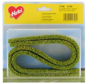 HEK1756 - 2 haies flexible en mousse vert clair 50 cm