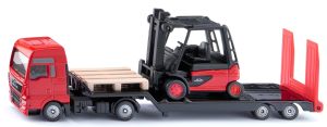 SIK1763 - MAN Lkw 4x2 avec porte engins et chariot élévateur LINDE