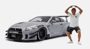 SOL1805821 - NISSAN GT-R 2024 Gris avec carroserie Liberty Walk Body Kit 2.0