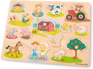 Puzzle 17 pièces A la ferme en bois