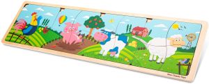 NCT10450 - Puzzle 4 en 1 les animaux de la ferme en bois