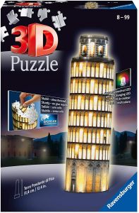 Puzzle 3D 216 Pièces Tour de Pise illuminée