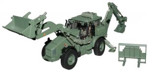 MOT13478 - Tractopelle JCB HMEE version militaire vert