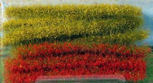 HEK1814 - Lot de 10 bandes d'herbes jaune et rouge 10 cm