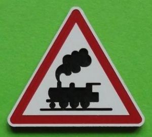 Panneau Danger Train - En kit - Poteau non inclus