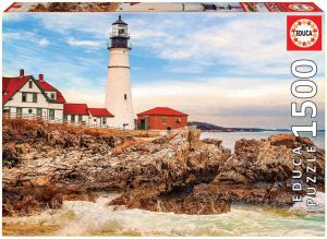 Puzzle 1500 Pièces phare et rochers