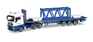 MAN TGX 6x4 avec Plateau 3 Essieux et élément de flèche pour grue LIEBHERR LR1600/2 WASSEL
