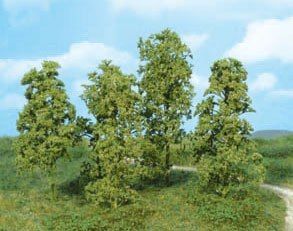 Lot de 12 arbres naturels "Vert moyen"
