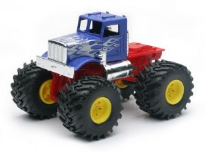 Monster truck camion bleu avec flammes