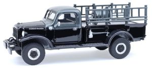 GREEN28170-C - DODGE Power Wagon 1946 pompiers noir de la série BLACK BANDIT sous blister