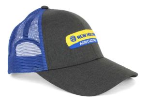 288278 - Casquette Grise NEW HOLLAND dos en maille bleu