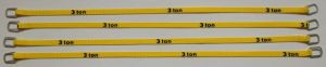 Lot de 4 sangles de levage 3 Tonnes de 18cm Jaune