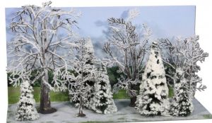 Lot de 10 arbres de forêts d'hiver 7-14cm
