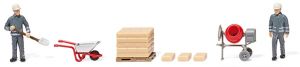 Accessoires de chantier et 2 personnages