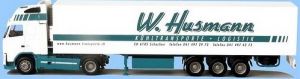 VOLVO FH12 Globetrotter XL 4x2 Avec remorque frigorifique 3 Essieux "W.HUSMANN"Ech:1/87