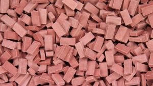 JUW23030 - Lot de 2000 briques rouges miniatures dimensions d'une brique longeur 8 mm x profondeur 4 mm  x hauteur 1 mm