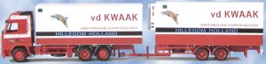 Volvo Fh12 Globetrotter 6x4 porteur avec remorque 2essieux "v. d. Kwaak"