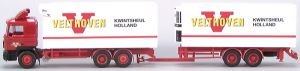 MAN F90 Porteur 6x4 Avec remorque 2 Essieux frigorifique "VERLTHOVEN" Ech:1/87