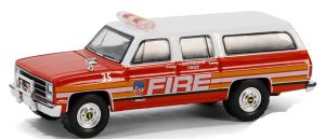 GREEN30501 - CHEVROLET Suburban 1991 pompiers de New York - Chef de bataillion du FDNY sous blister