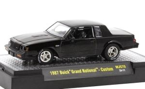 M2M-31500-MJS70 - BUICK Grand National - Custom 1987 Noir BUICK TURBOCHARGED sous blister