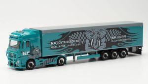 HER315241 - MERCEDES ACTROS BIGSPACE 4X2 semi remorque à fond mouvant 3 essieux KS CONTAINERDIENST