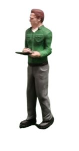 ATLAN32007_VERT - Chef d'atelier avec chemise vert foncé