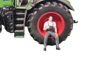 ATLAN32025_GRISF - Homme assis en pause gris foncé