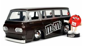 JAD32027 - FORD Econoline Bus avec figurine M&M'S Rouge 1965