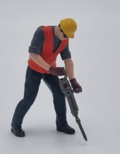 ATLAN32045 - Homme chantier avec marteau piqueur