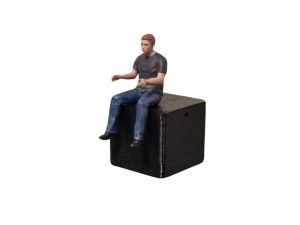 ATLAN32098_GRISF - Chauffeur en pantalon et t-shirt gris foncé