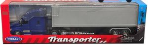 WEL32696BLEU - FREIGHTLINER cascadia 6x4 bleu avec remorque 2 Essieux