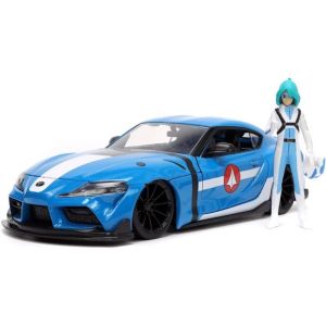JAD33676 - TOYOTA Supra 2020 avec figurine Max STERLING ROBOTECH bleu