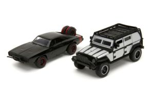JAD34252 - JEEP Wrangler gris et DODGE Charger Off-Road Noir FAST & FURIOUS