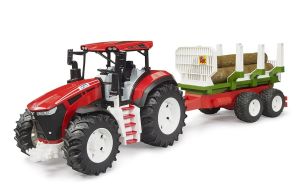 BRU3453 - Tracteur ROADMAX avec remorque forestiere et troncs