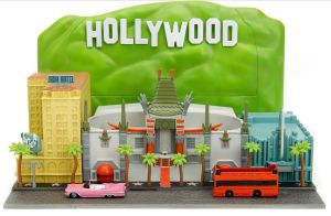 JAD34807 - Nano Scène Hollywood avec deux véhicules