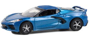 GREEN37290-E - CHEVROLET Corvette Stingray 2LT 2020 bleu de la série BARRETT JACKSON sous blister