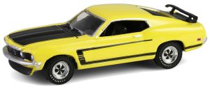 GREEN37320-B - FORD Mustang Boss 302 1969 jaune de la série BARRETT JACKSON sous blister