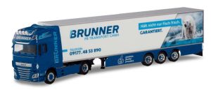 DAF XF SSC Euro 6 4x2 avec remorque frigo 3 Essieux PB Transport / BRUNNER