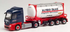 HER312868 - MERCEDES Actros S 4x2 avec porte container et container citerne ALFRED TALKE