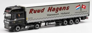 DAF XF SSC Euro 6 4x2 avec remorque bâchée 3 Essieux RUUD HAGENS